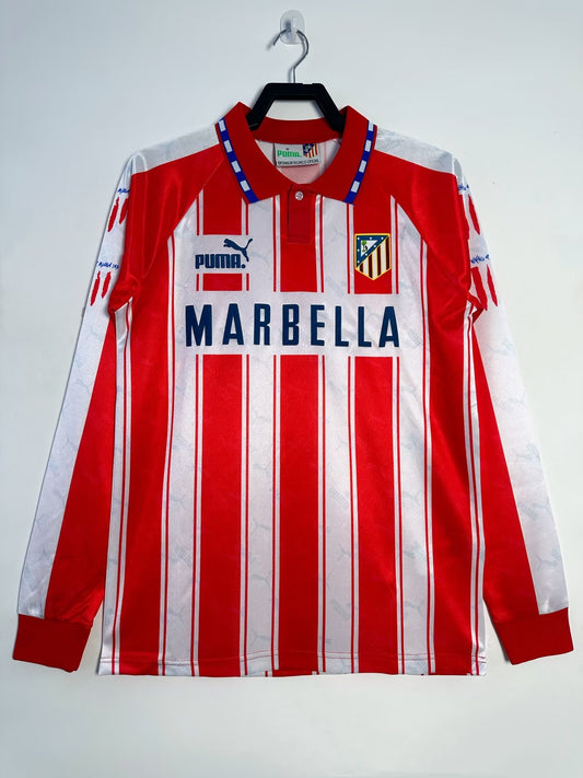 1994-95 Retro Atlético de Madrid Home Long Sleeve